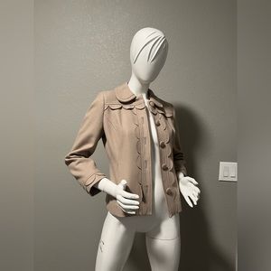 BODEN Wool Blend Scalloped Coat Size 4R